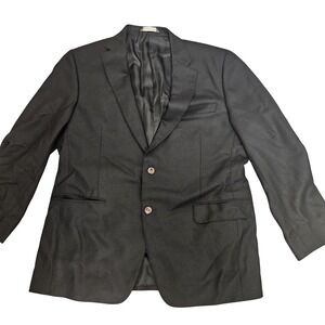 JP Tilford Samuelsohn Blazer Mens 44‎ Regular Black Pure Cashmere Jacket Italy